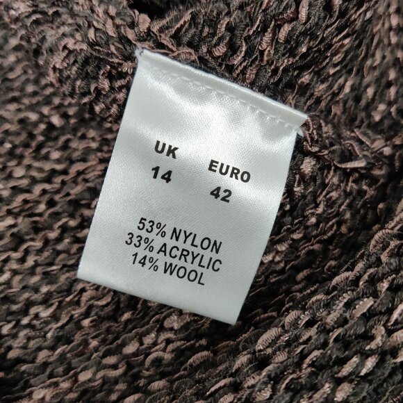 Dash Women's Sweater New Size 14 Brown Pink Knitwear Pullover Casual Y2K 90s - Picture 5 of 9